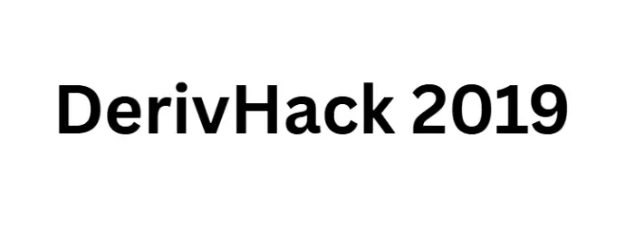 image of the DerivHack 2019 logo and text