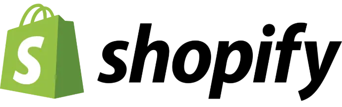 Shopify logo with the green shopping bag.