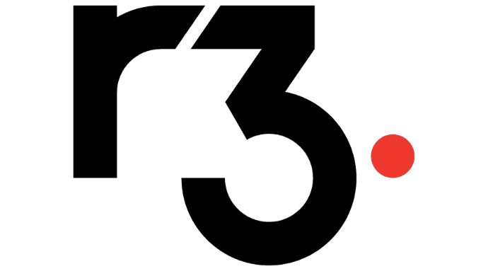 R3 enterprise blockchain technology company logo.