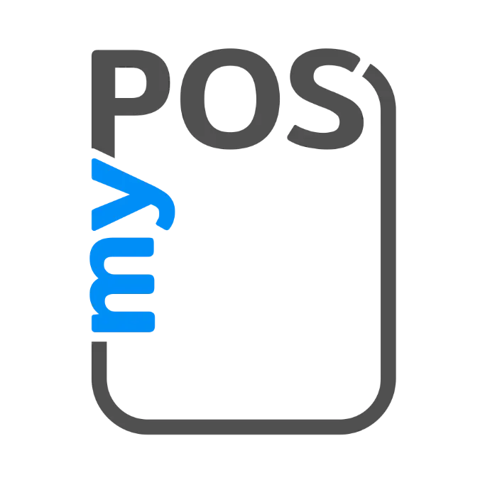 Blue and grey myPOS logo